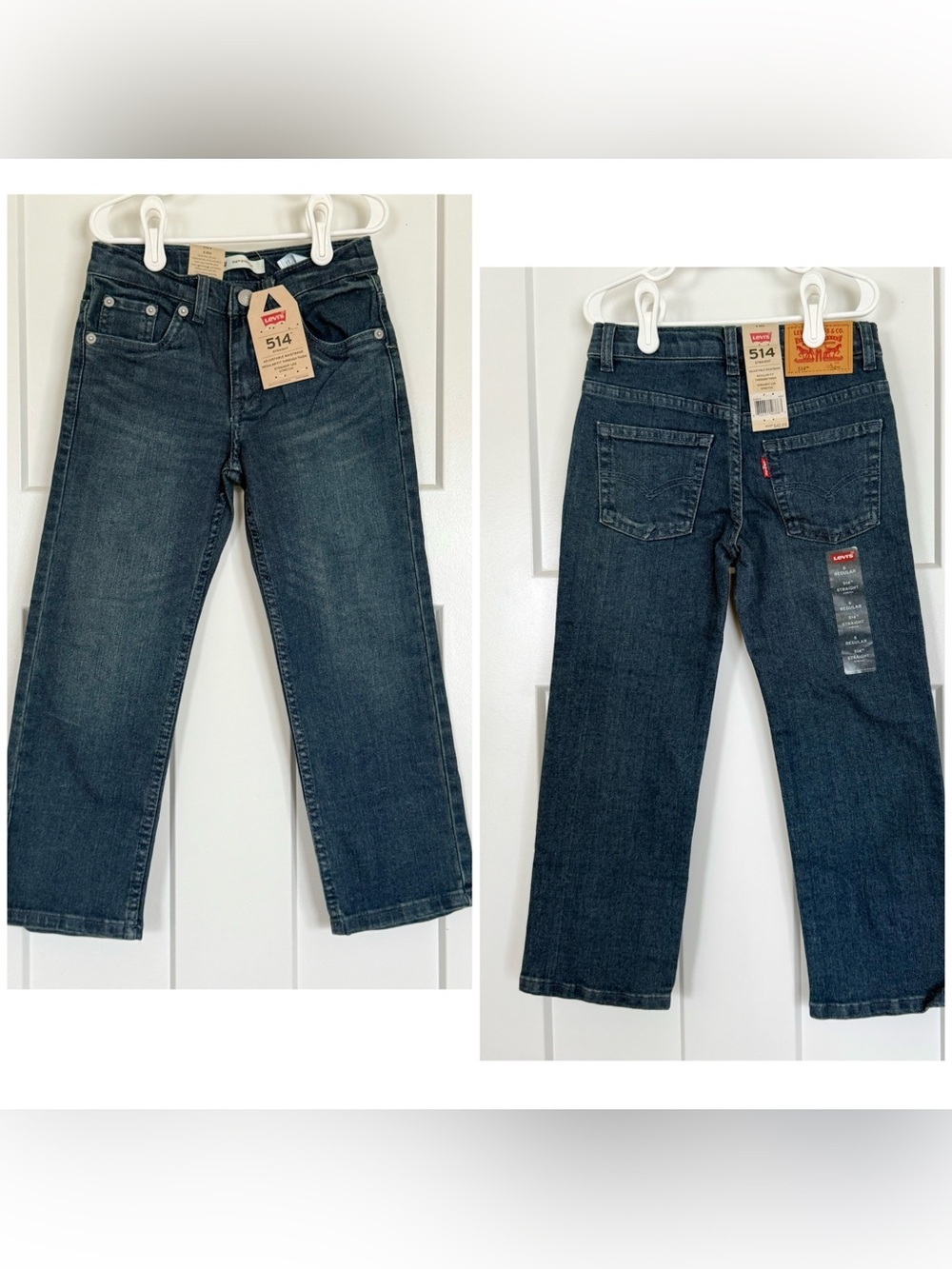 NWT Levi’s Boys 514 Straight Jeans Size 6 Regular – Adjustable Waist Stretch